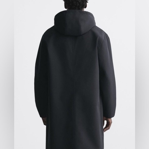 Zara Technical Water Repellent Parka Black 8281/885 Men's - Picture 12 of 14